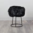 Native Home Lifestyle Black Metal Sheepskin Stool
